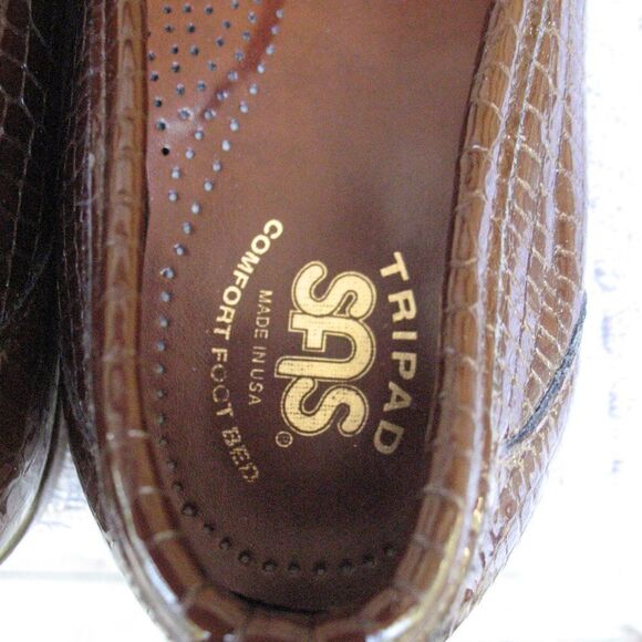 SAS Simplify Croc Embossed Comfort Loafers NARROW - Picture 7 of 9